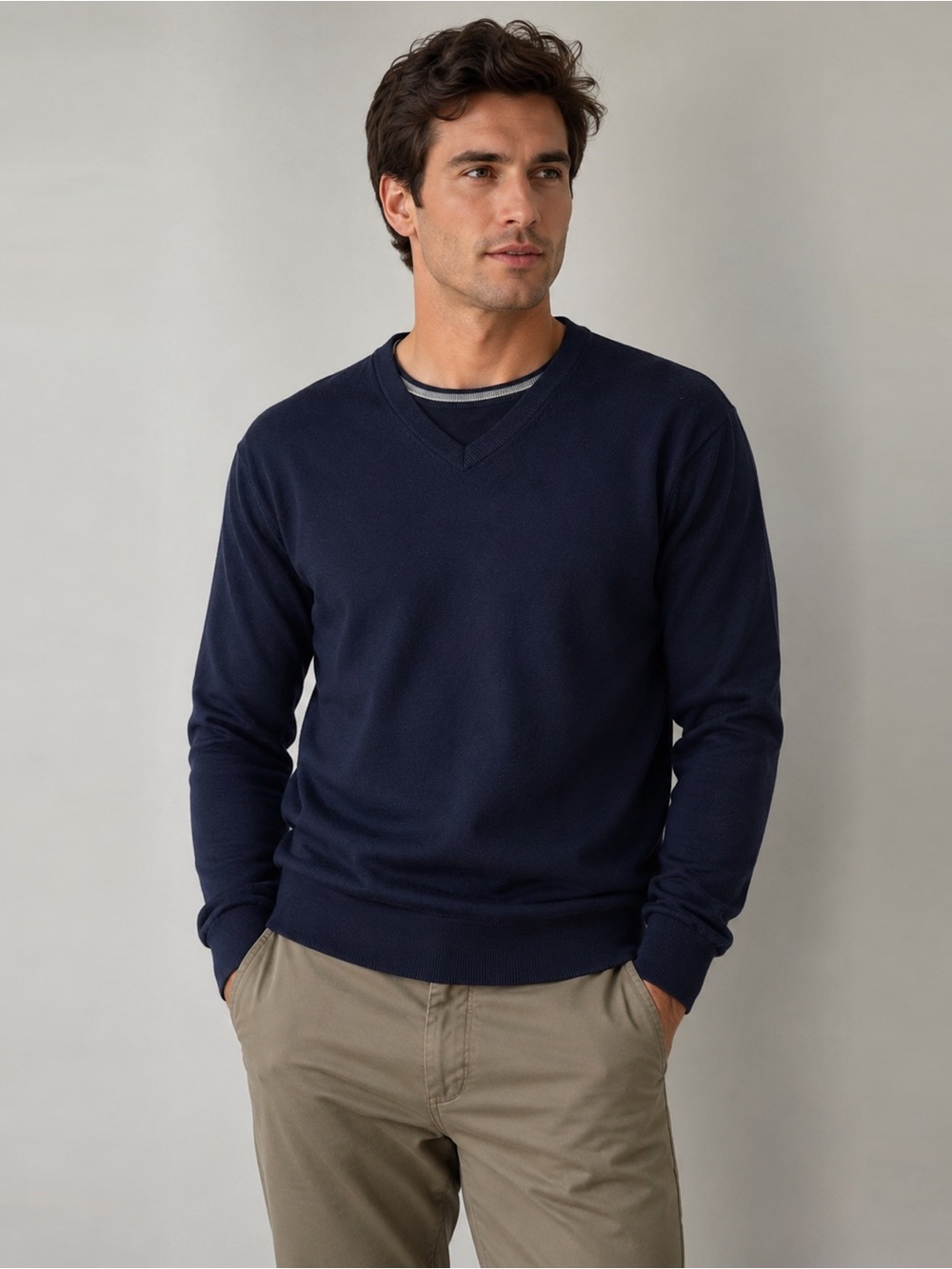 Brooks Brothers‎ Navy V-Neck Sweater